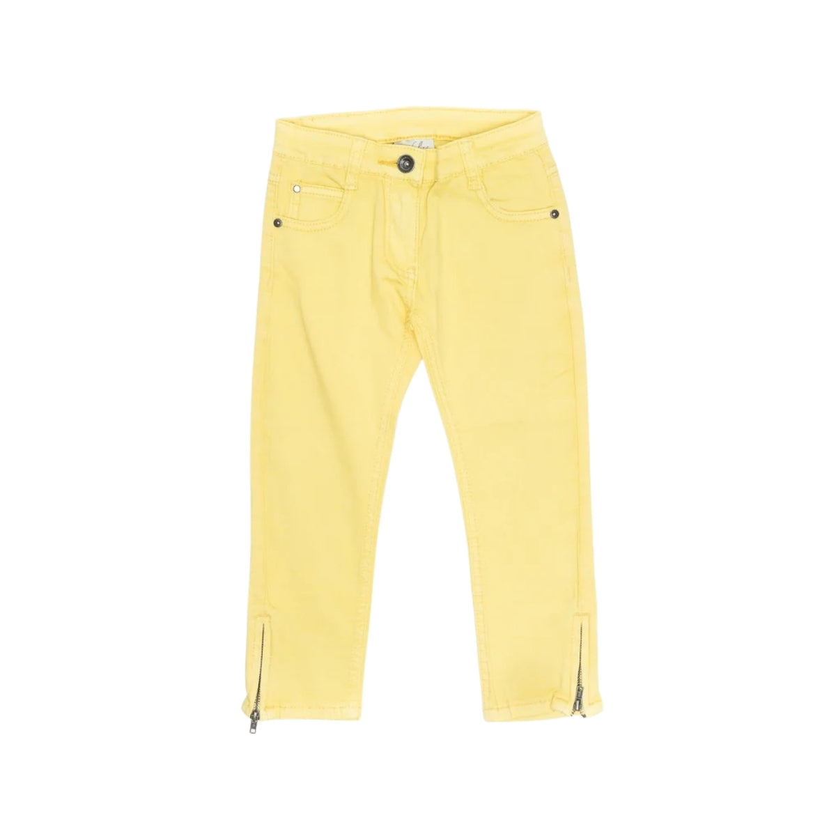 Blugi cu fermoar la glezna, Bimbalina, fetite, galbeni, 10432-2