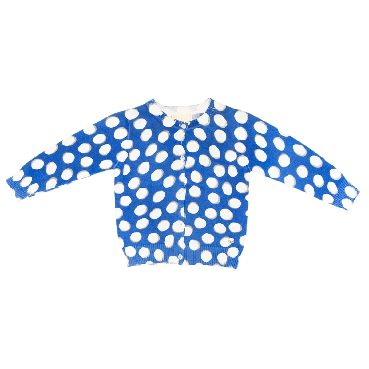 Pulover cu bulinute, Bimbalina, albastru, 10447