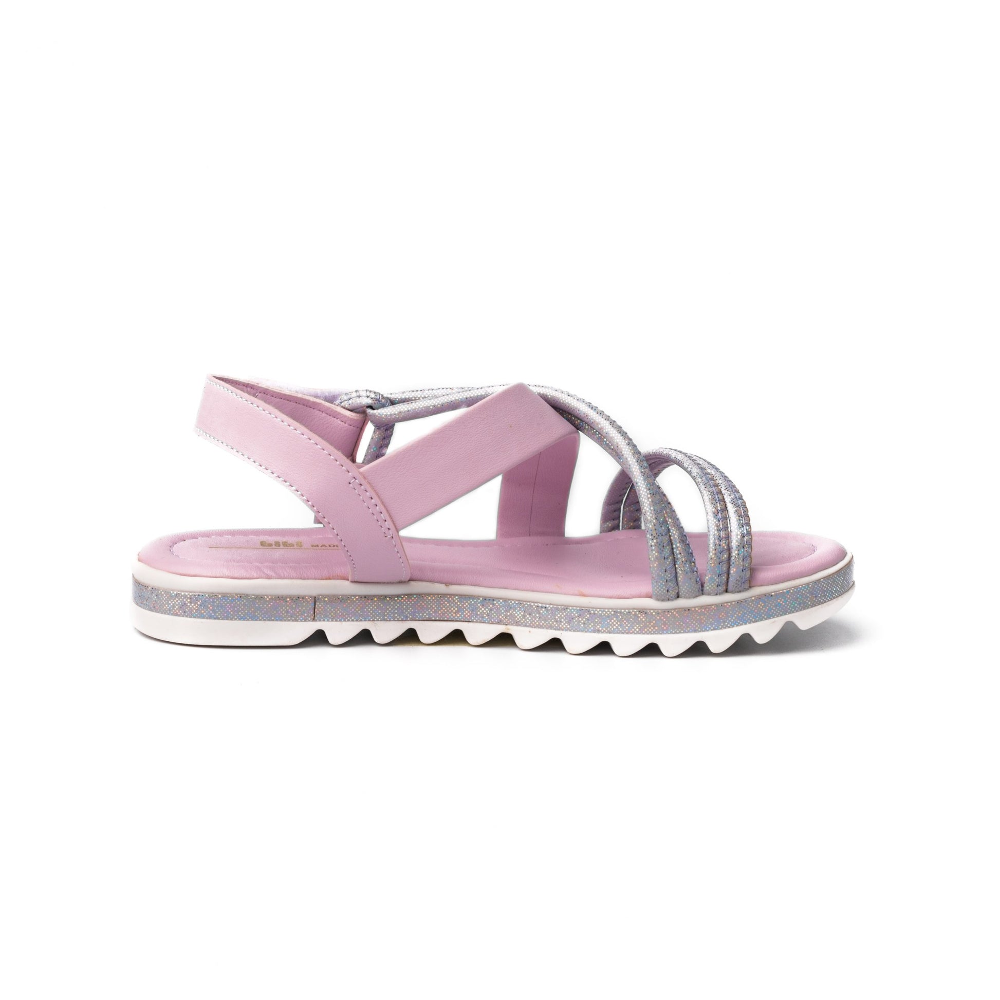 Sandale Fete Bibi Flat Form Pink Glitter