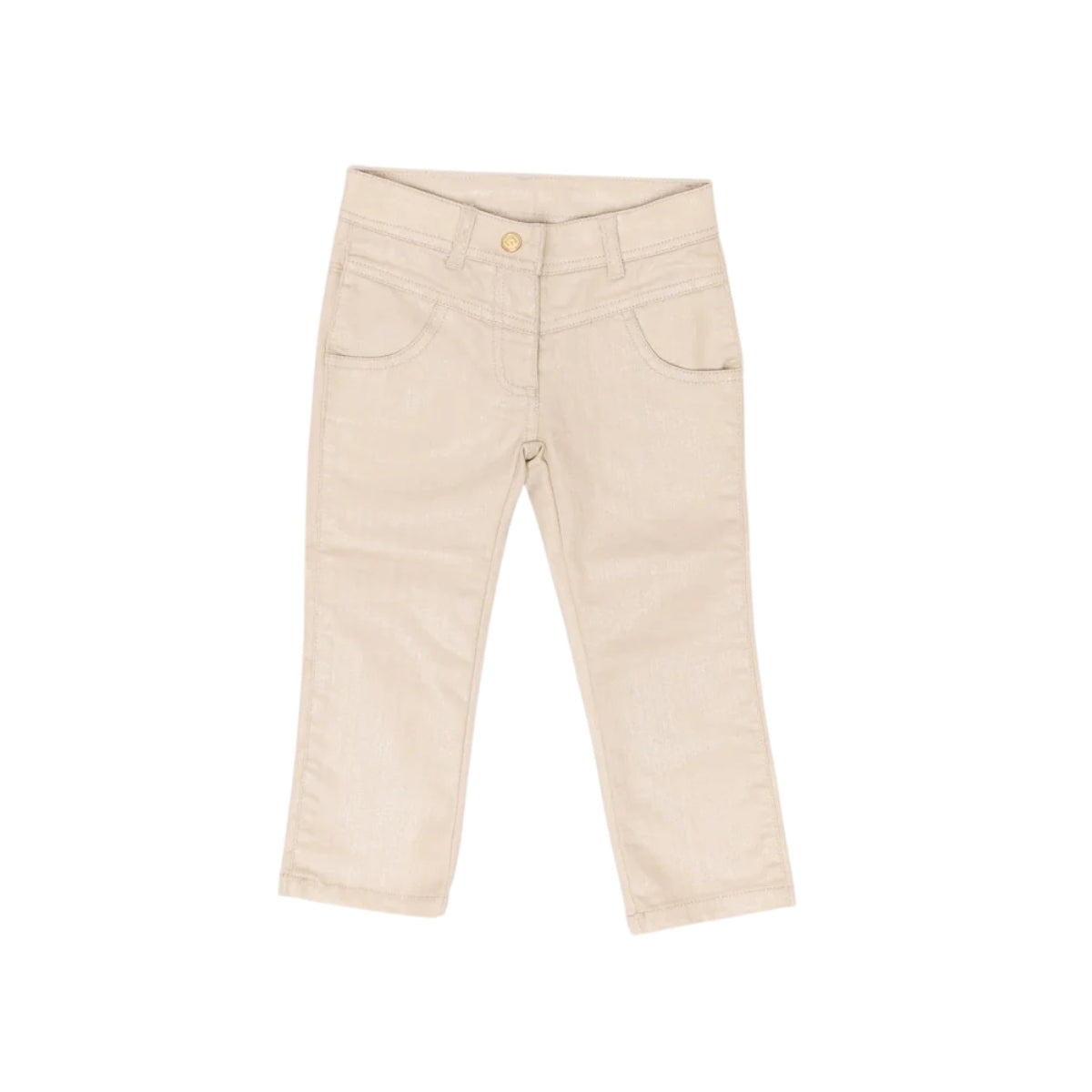 Pantaloni lungi fete, Bimbalina, crem, 10812