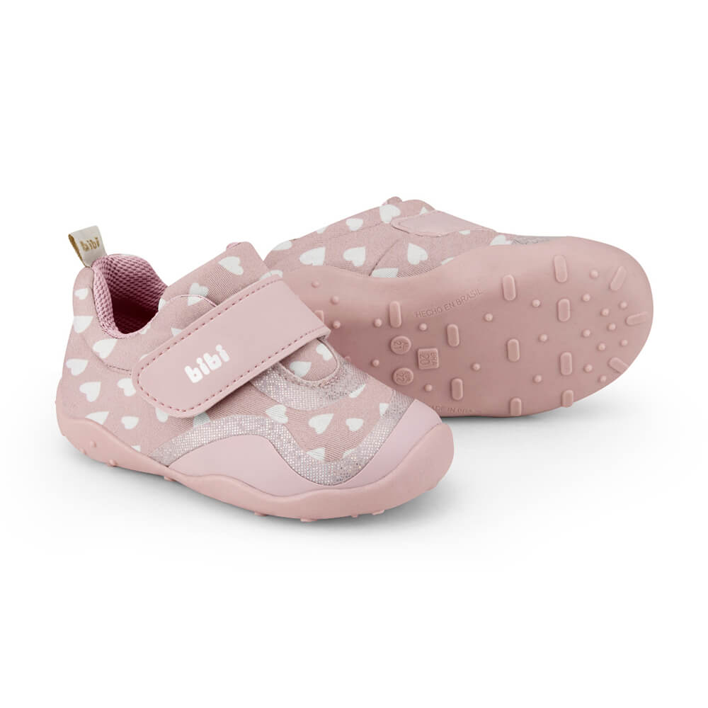 Pantofi Fete Bibi Fisioflex 4.0 Pink Hearts