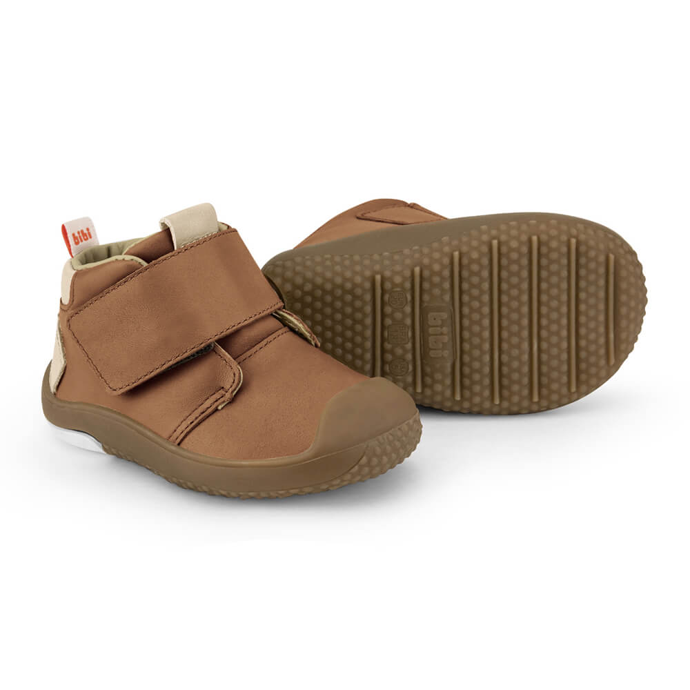 Ghete Baieti Bibi Prewalker Caramel cu Velcro
