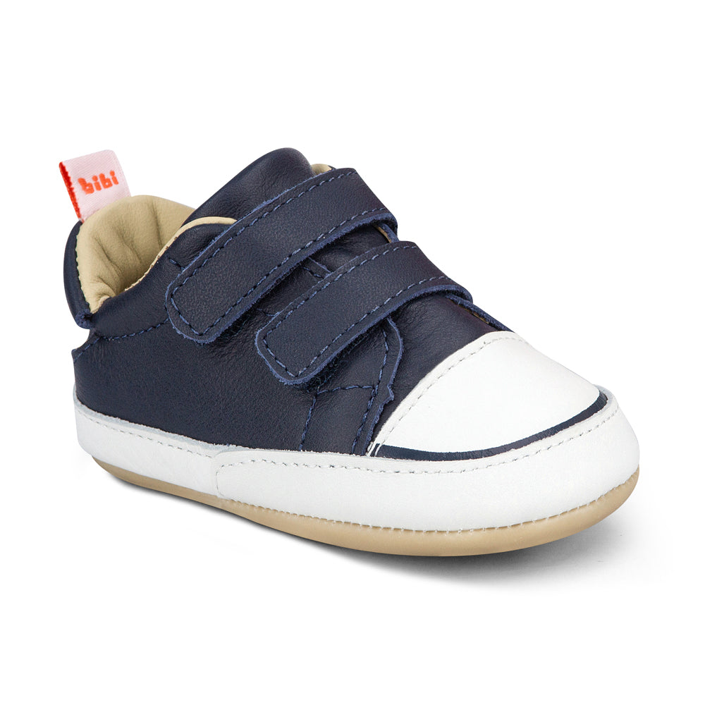 Pantofi Baietei Bibi Afeto Joy Naval/Alb cu Velcro