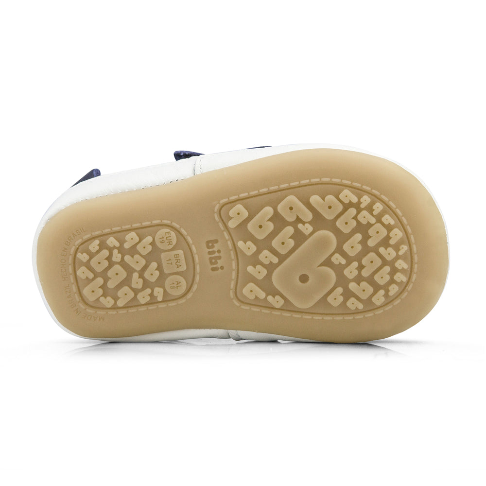 Pantofi Baietei Bibi Afeto Joy Naval/Alb cu Velcro