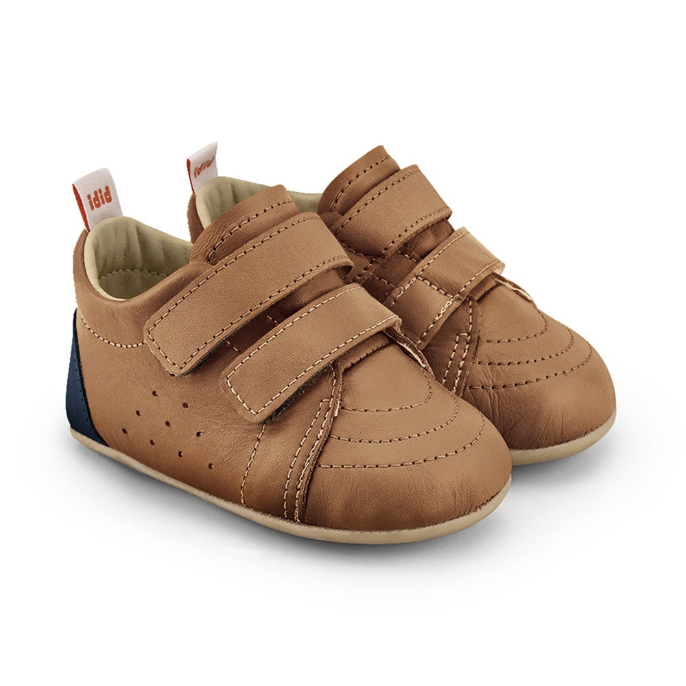 Pantofi Baieti Bibi Afeto Joy Caramel cu Velcro
