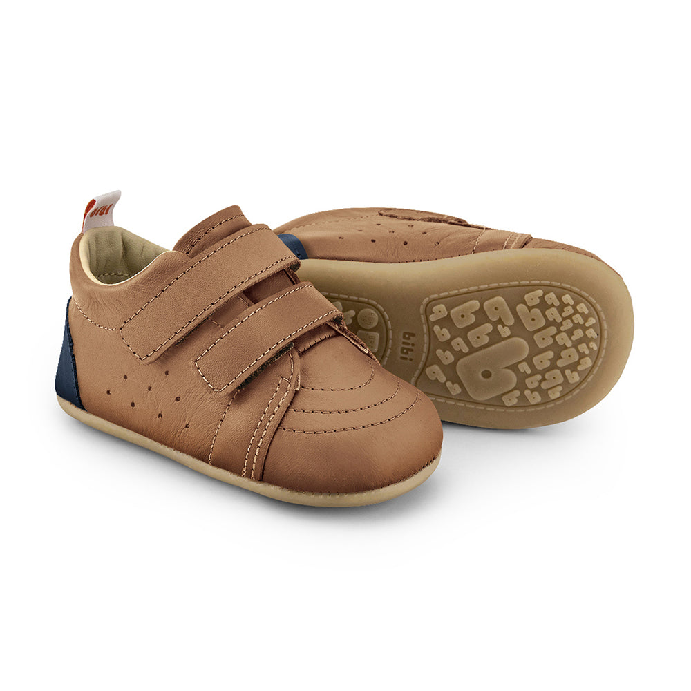 Pantofi Baieti Bibi Afeto Joy Caramel cu Velcro