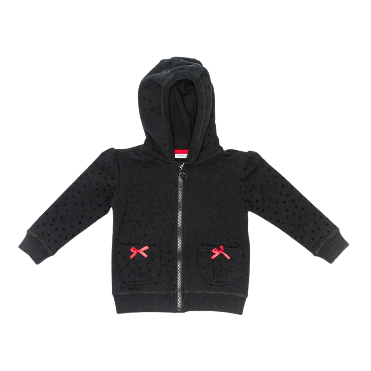 Hanorac fetite, Bimbalina, cu gluga, negru, 11821-1