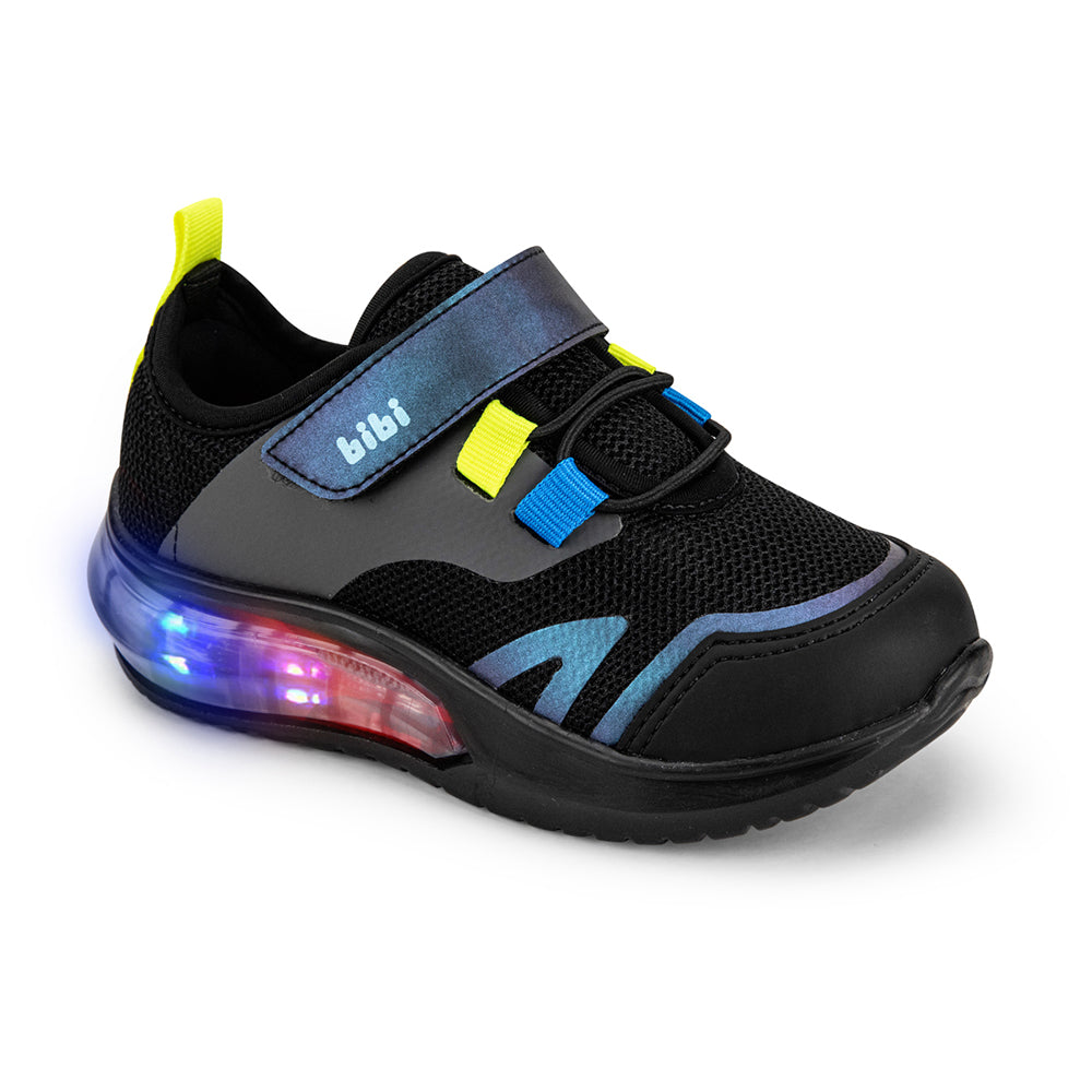 Pantofi Baieti Bibi Space Wave 3.0 Black Holografic