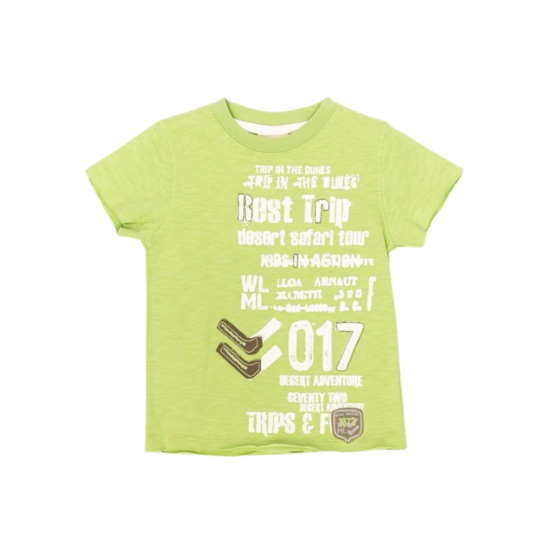 Tricou din bumbac, Wooloo Mooloo, Rest Trip, verde, 12330