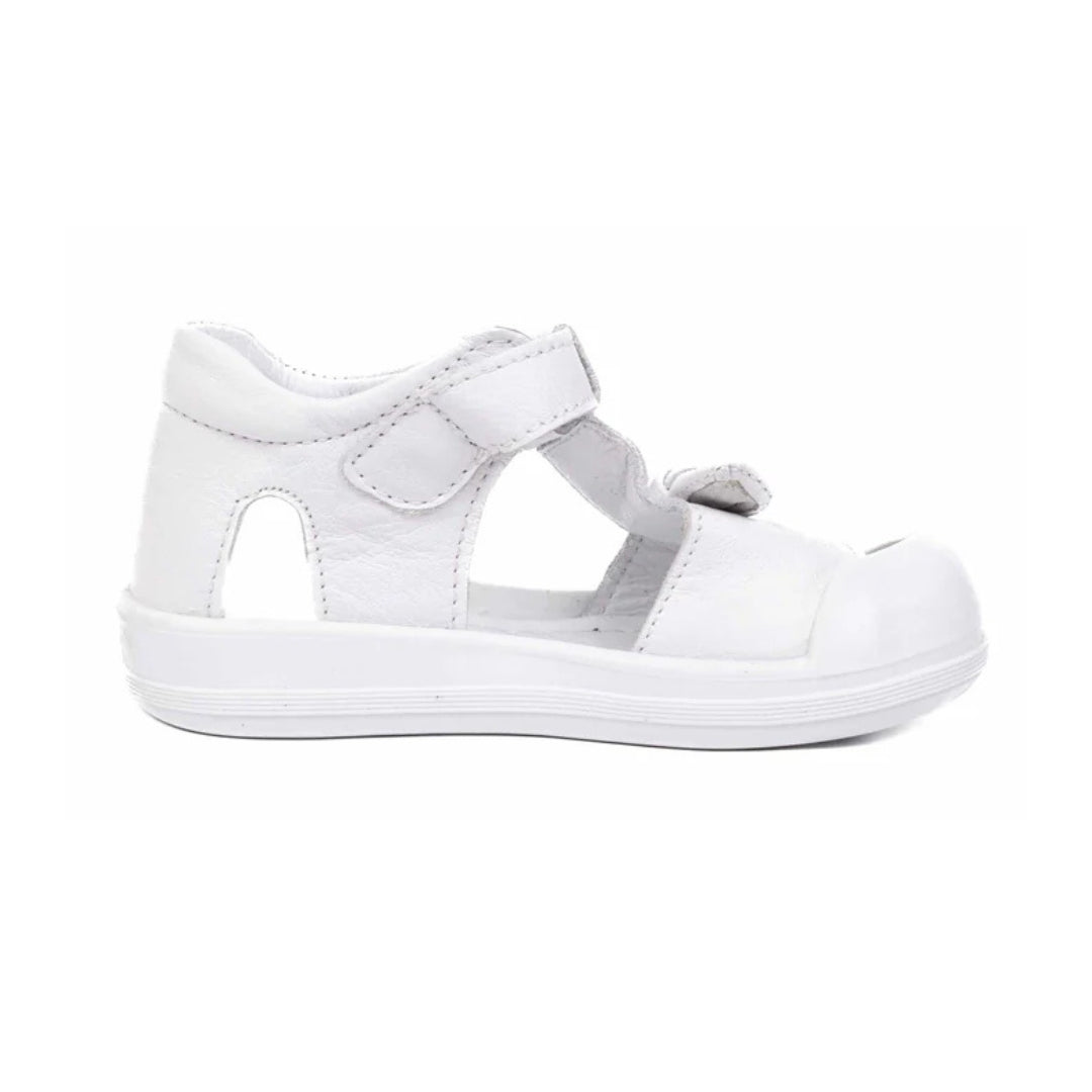 Sandalute din Piele Fete, 4Kids - Inchise, cu Scai, Albe, 713