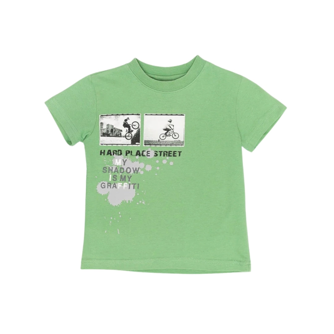 Tricou pentru baieti, Wooloo Mooloo, Graffiti, verde, 23310