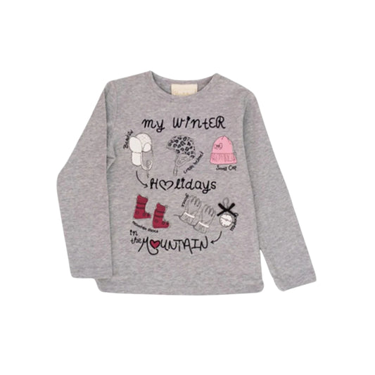 Bluza cu imprimeu My Winter, Bimbalina, fete, 40830