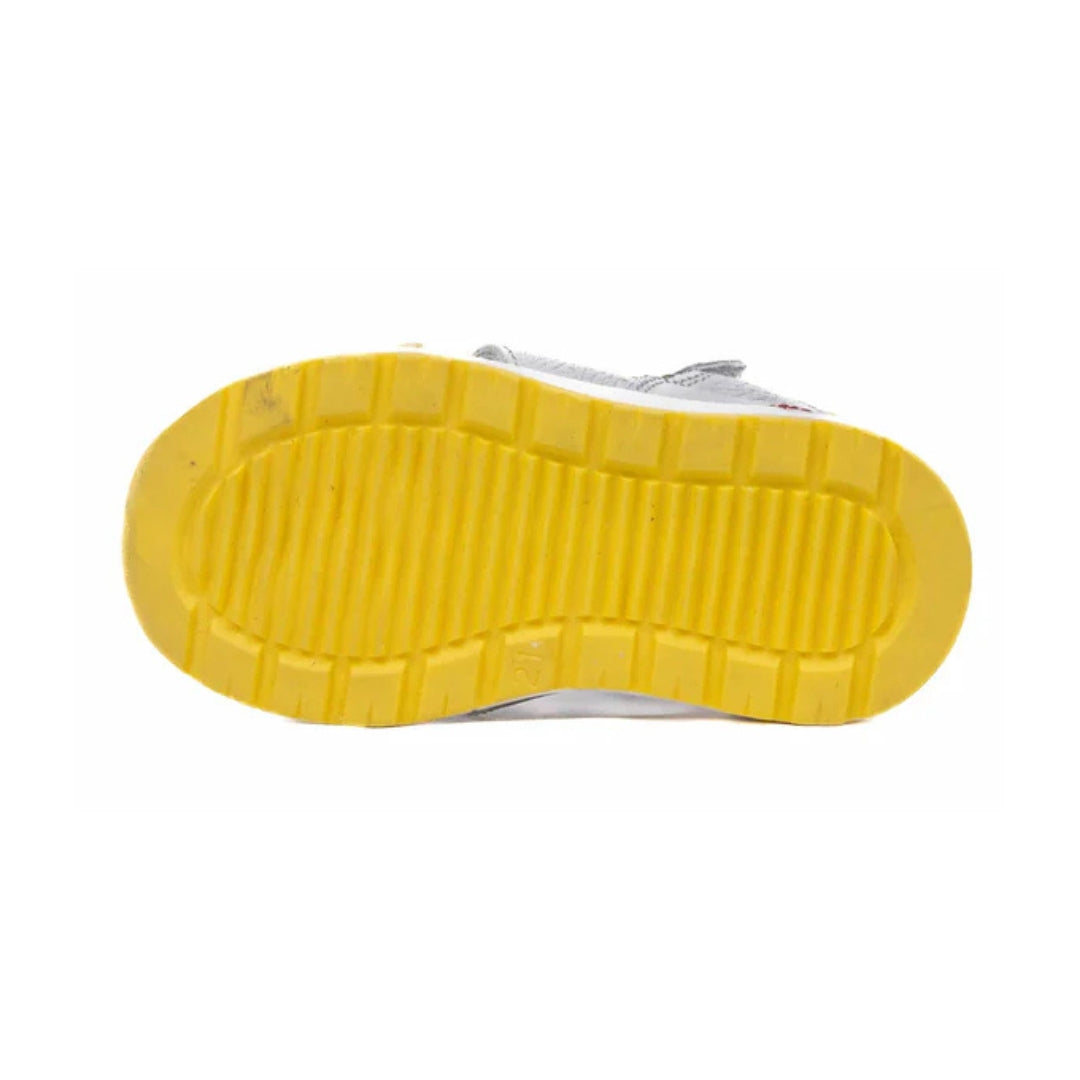 Sandale Baietei, 4Kids - din Piele, Flexibile, cu Scai, Gri, 720