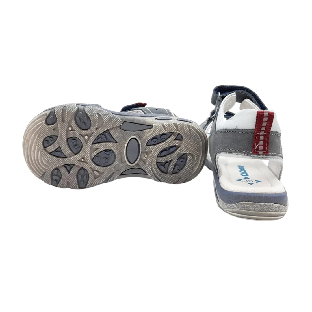 Sandale pentru Baieti, D.D.step, din Piele, cu Scai, Gri, AC290-7019