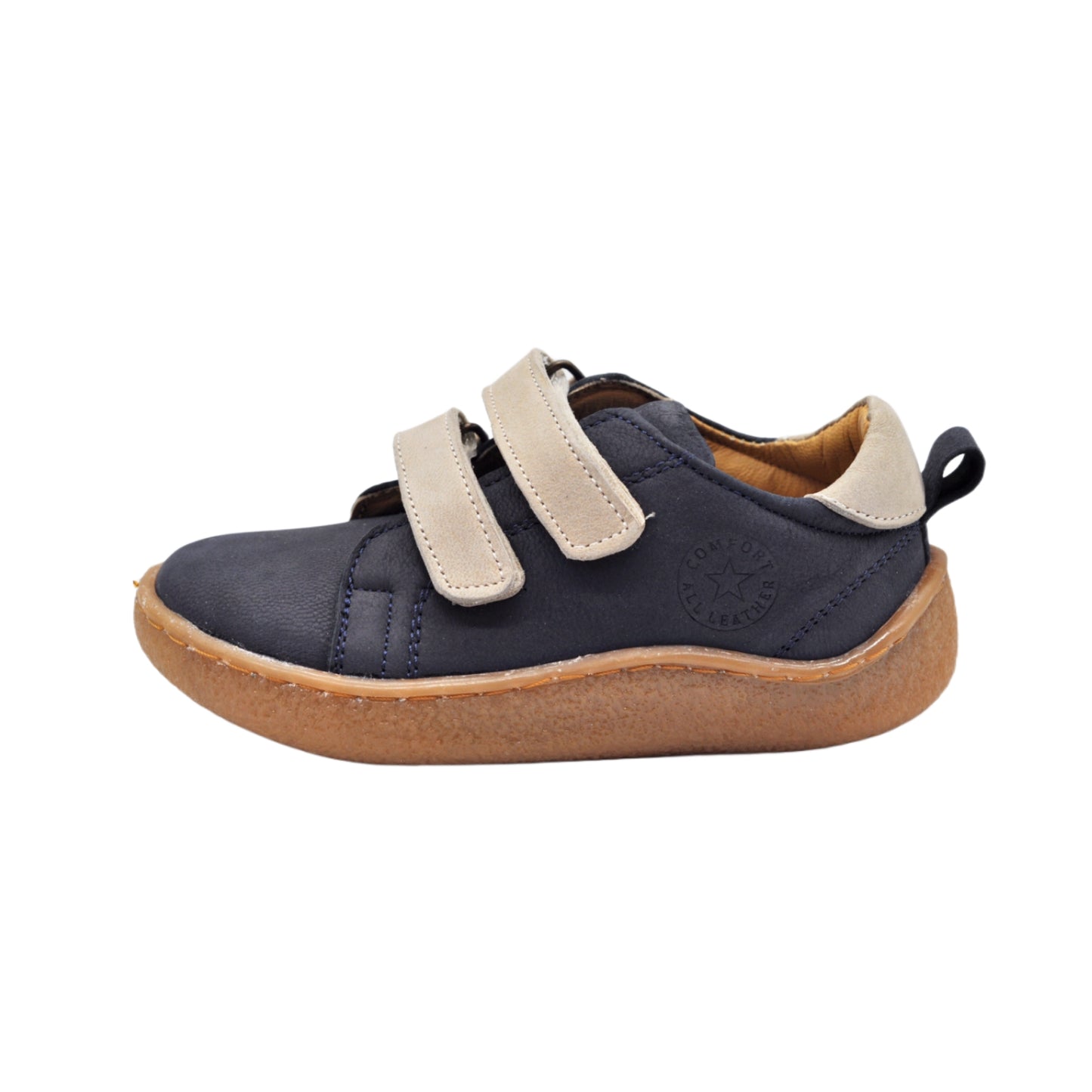 Pantofi baieti, Vuudy, piele naturala, comozi, bleumarin-crem, CMP502