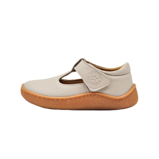 Pantofi decupati fete, Vuudy, piele naturala comozi, crem, CMP509