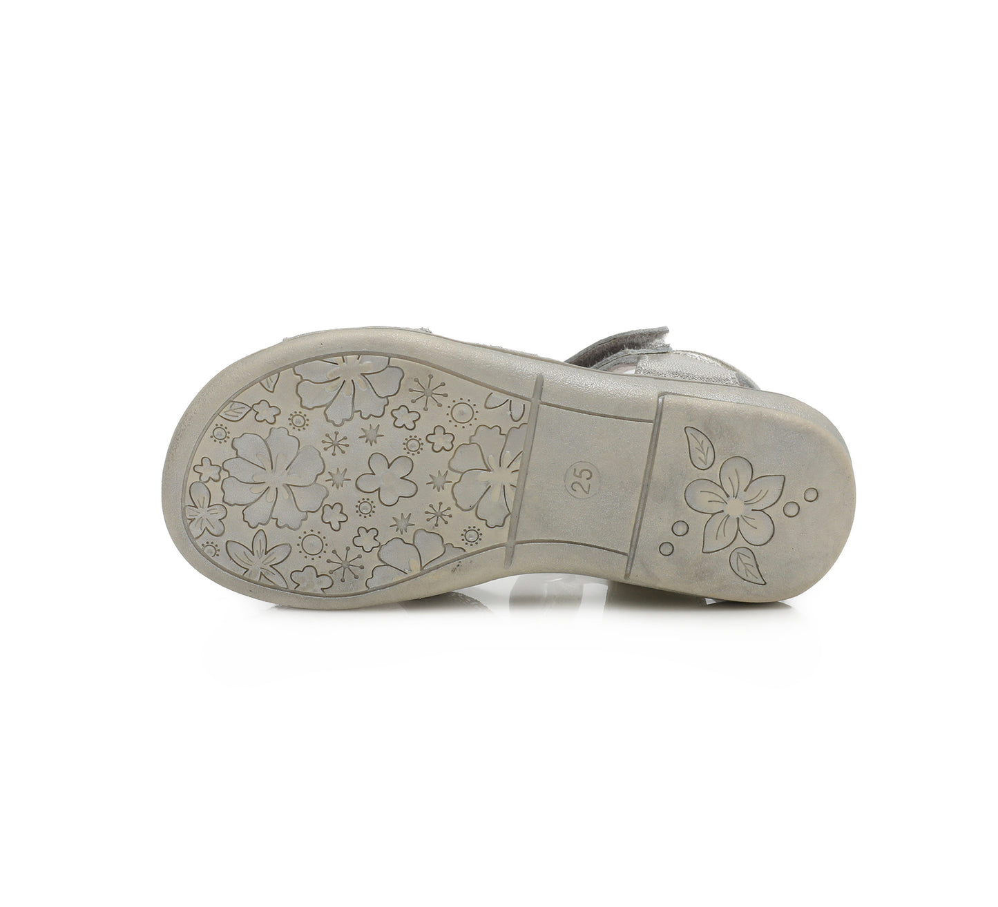 Sandale din Piele, Fete, D.D.step, cu LED-uri, cu Scai, Argintii, K03-204B