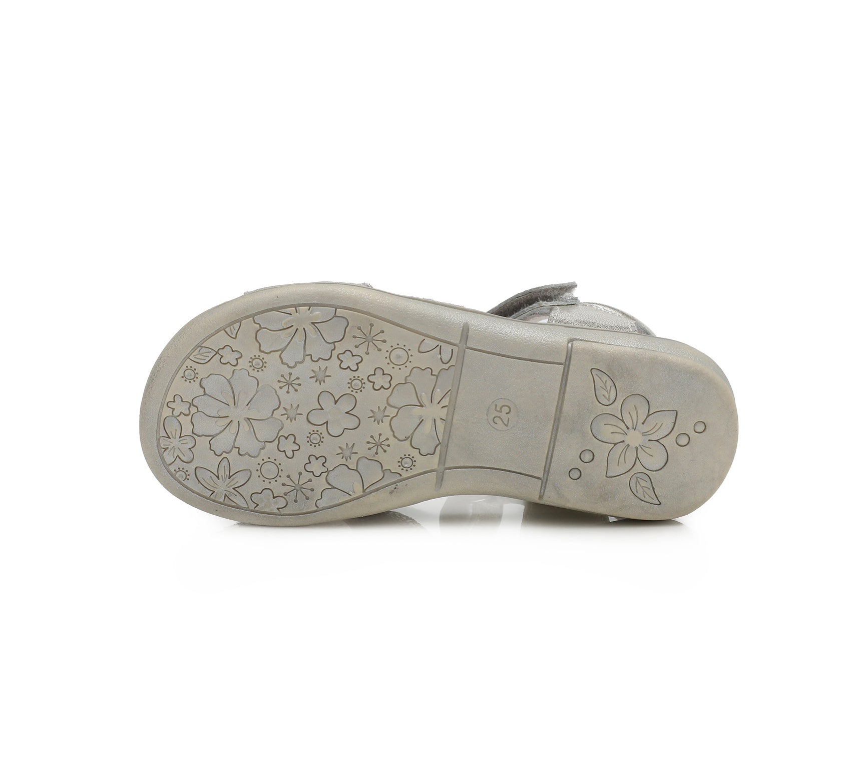 Sandale din Piele, Fete, D.D.step, cu LED-uri, cu Scai, Argintii, K03-204B
