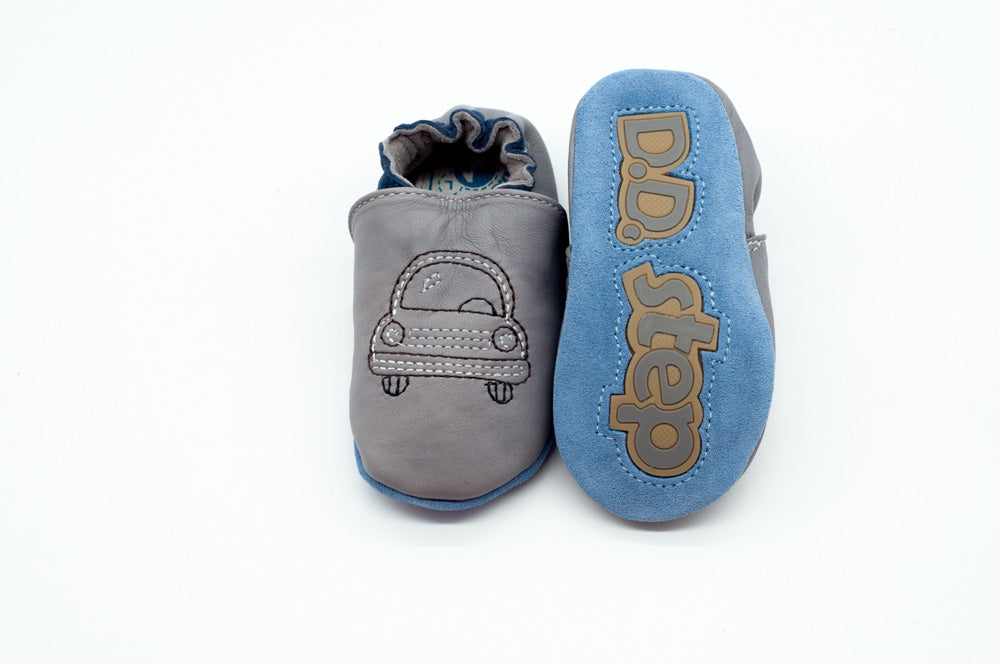 Botosei baietei cu inchidere elastica, D.D.step, comozi, gri, K1596-21