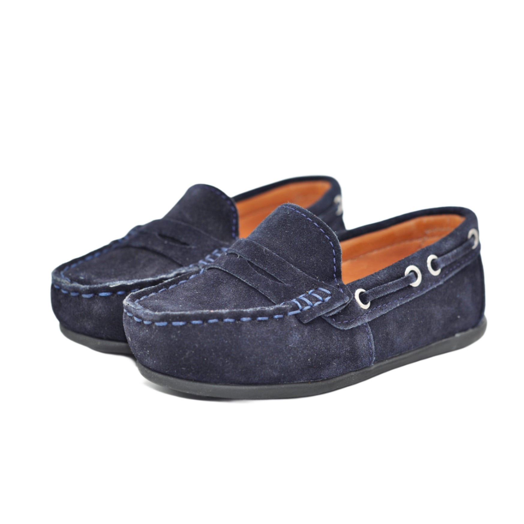 Mocasini baieti, Vuudy, piele intoarsa, comozi, bleumarin, LF01