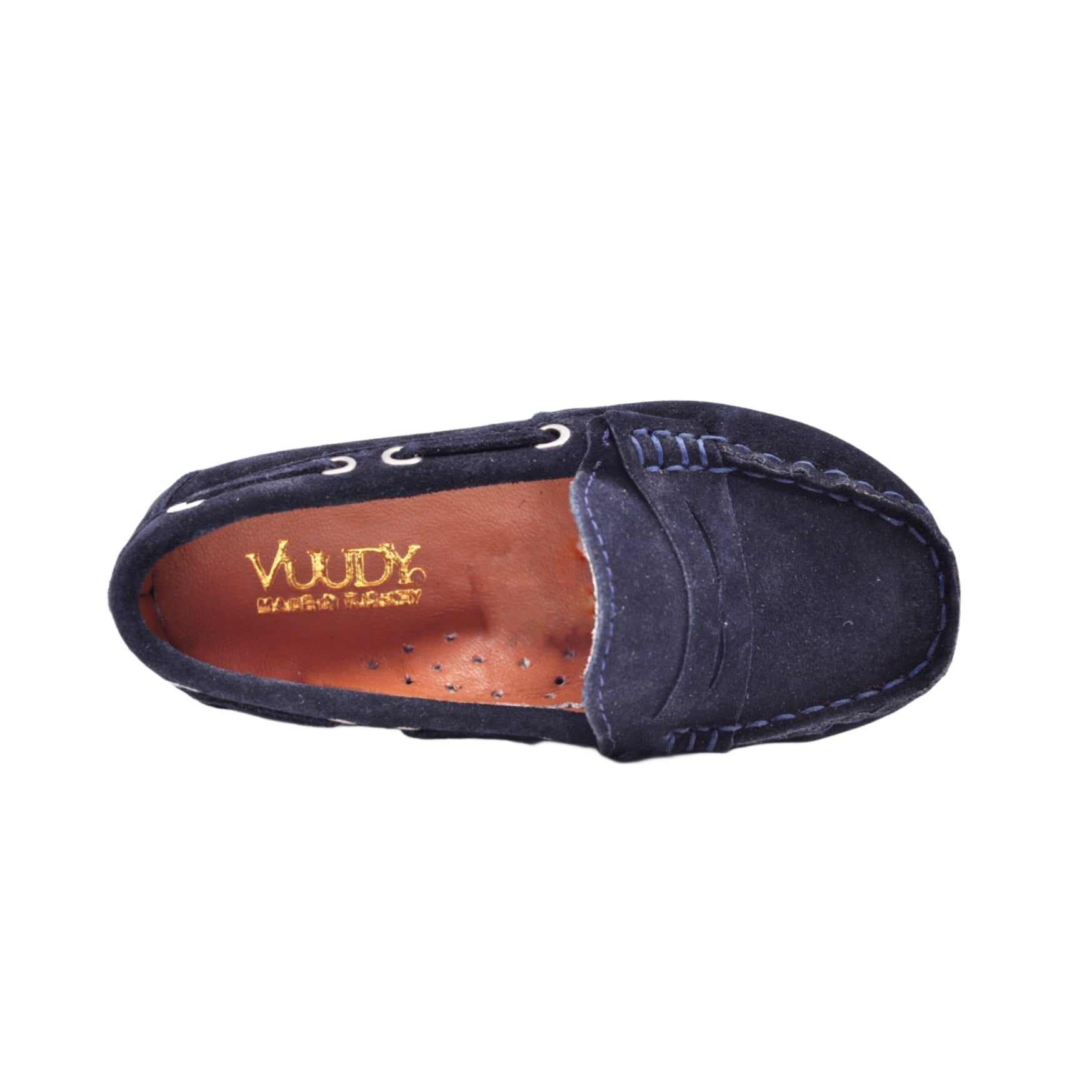 Mocasini baieti, Vuudy, piele intoarsa, comozi, bleumarin, LF01