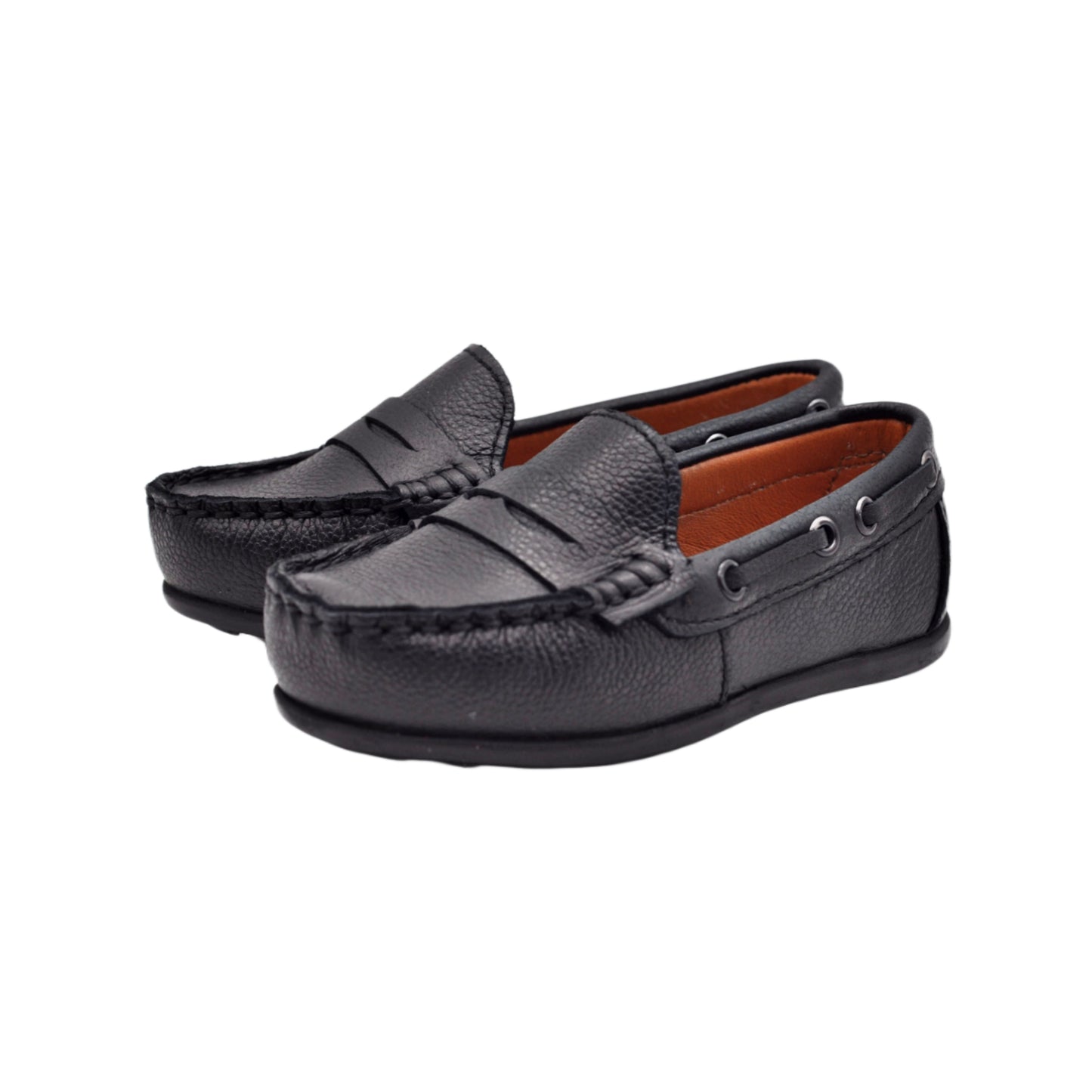 Mocasini baieti, Vuudy, piele naturala, comozi, negri, LF01