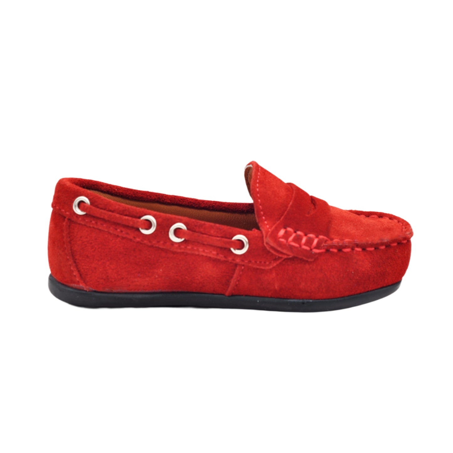 Mocasini baieti, Vuudy, piele intoarsa, comozi, rosii, LF01