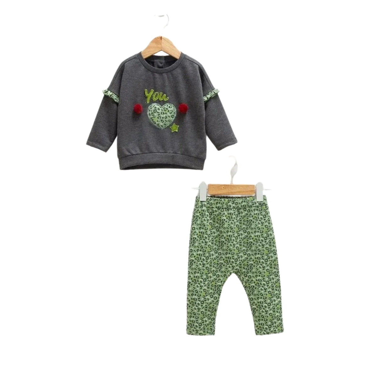 Trening, Caramell, Love You, 2 piese, bumbac, TKK7158