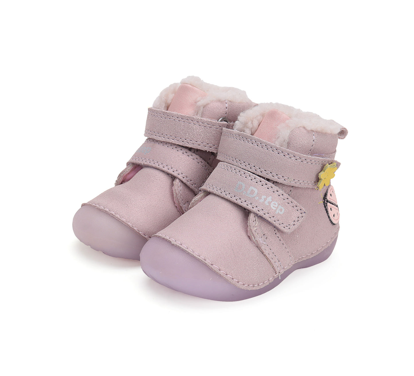 Ghetute din piele naturala, fete, D.D.step, imblanite, W015-42562B