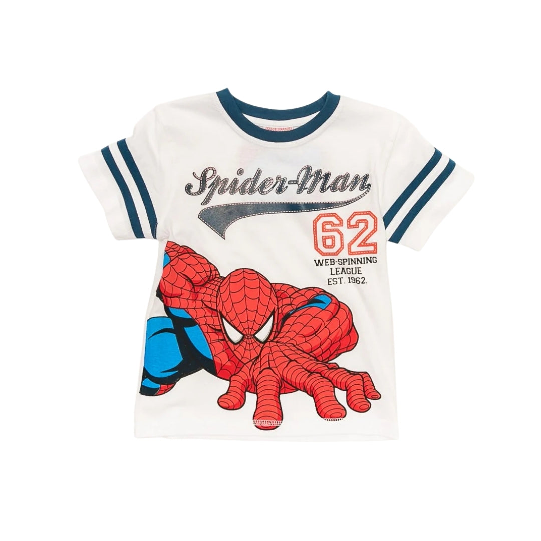Tricou alb Spiderman baieti - SPD2708