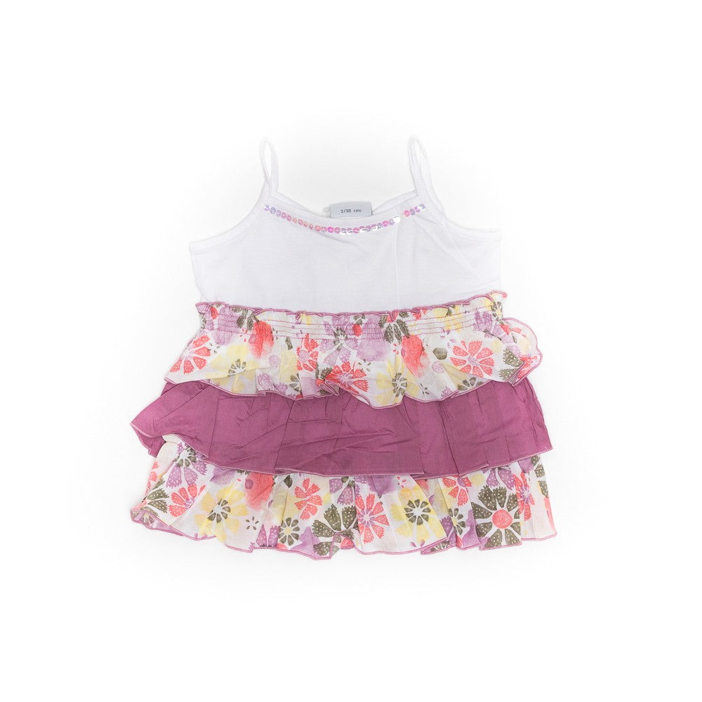 Bluza cu volanase, Bimbalina, tip maiou, mov, 38410 - 4Kids Romania