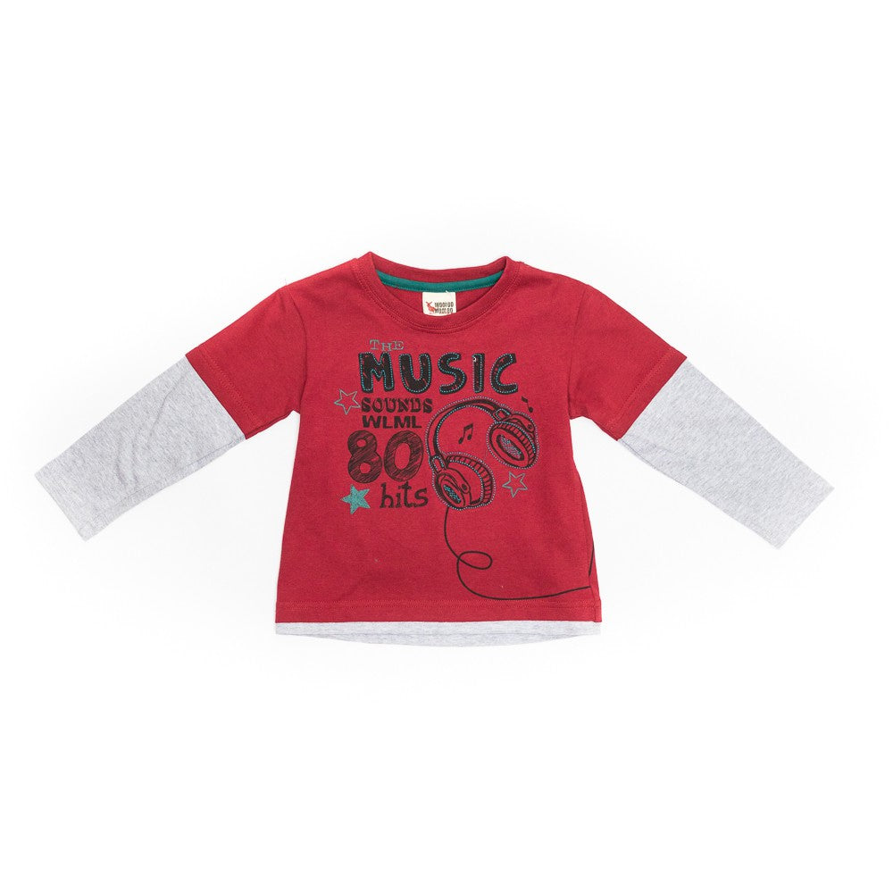 Bluza baieti, Wooloo Mooloo, Music Sound, rosie, 58740 - 4Kids Romania