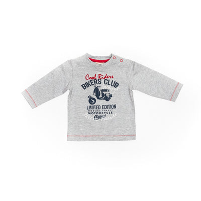 Bluza bebelusi, Wooloo Mooloo, Bikers Club, gri, 20530 - 4Kids Romania