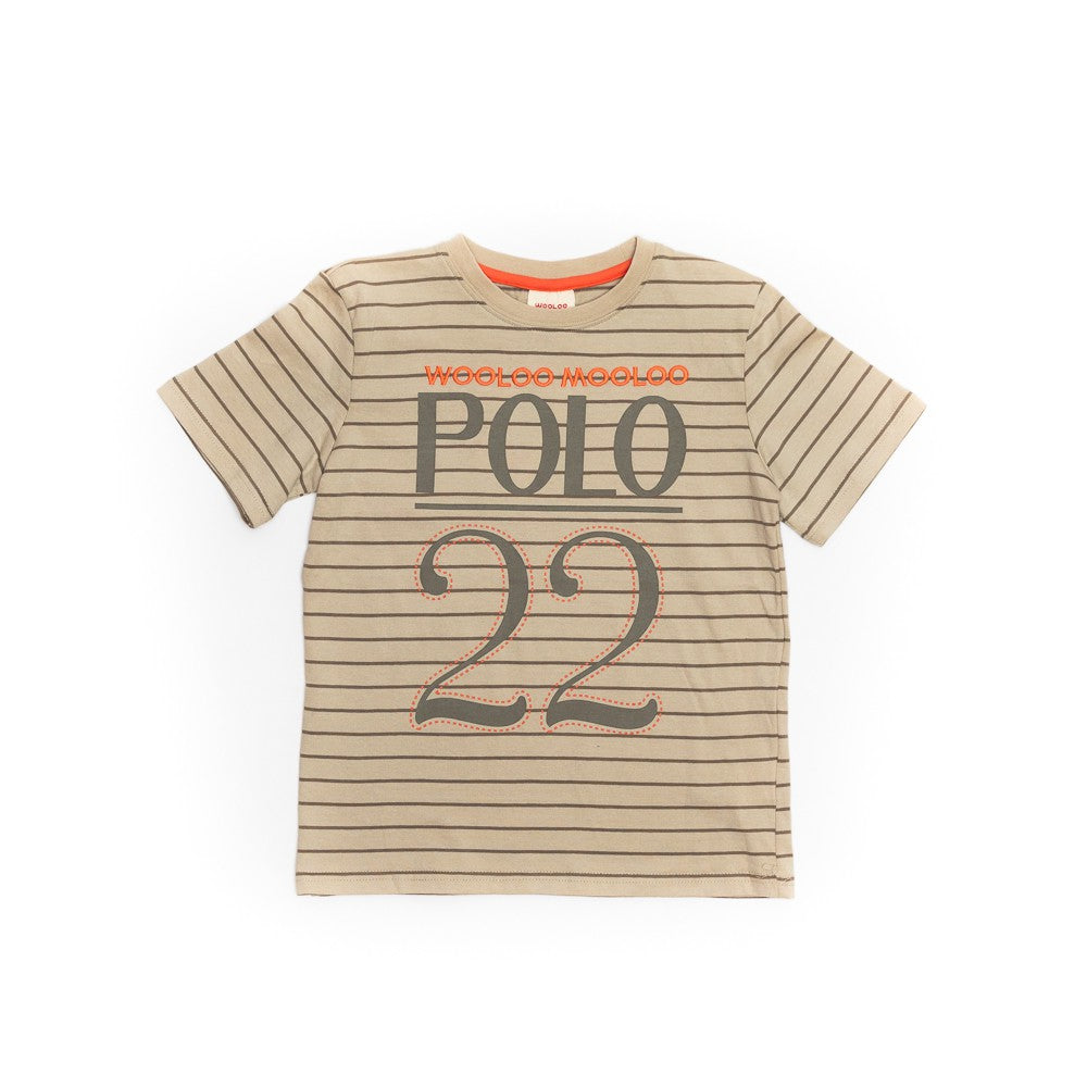 Tricou cu dungi baieti, Wooloo Mooloo, Polo, crem, 51130 - 4Kids Romania