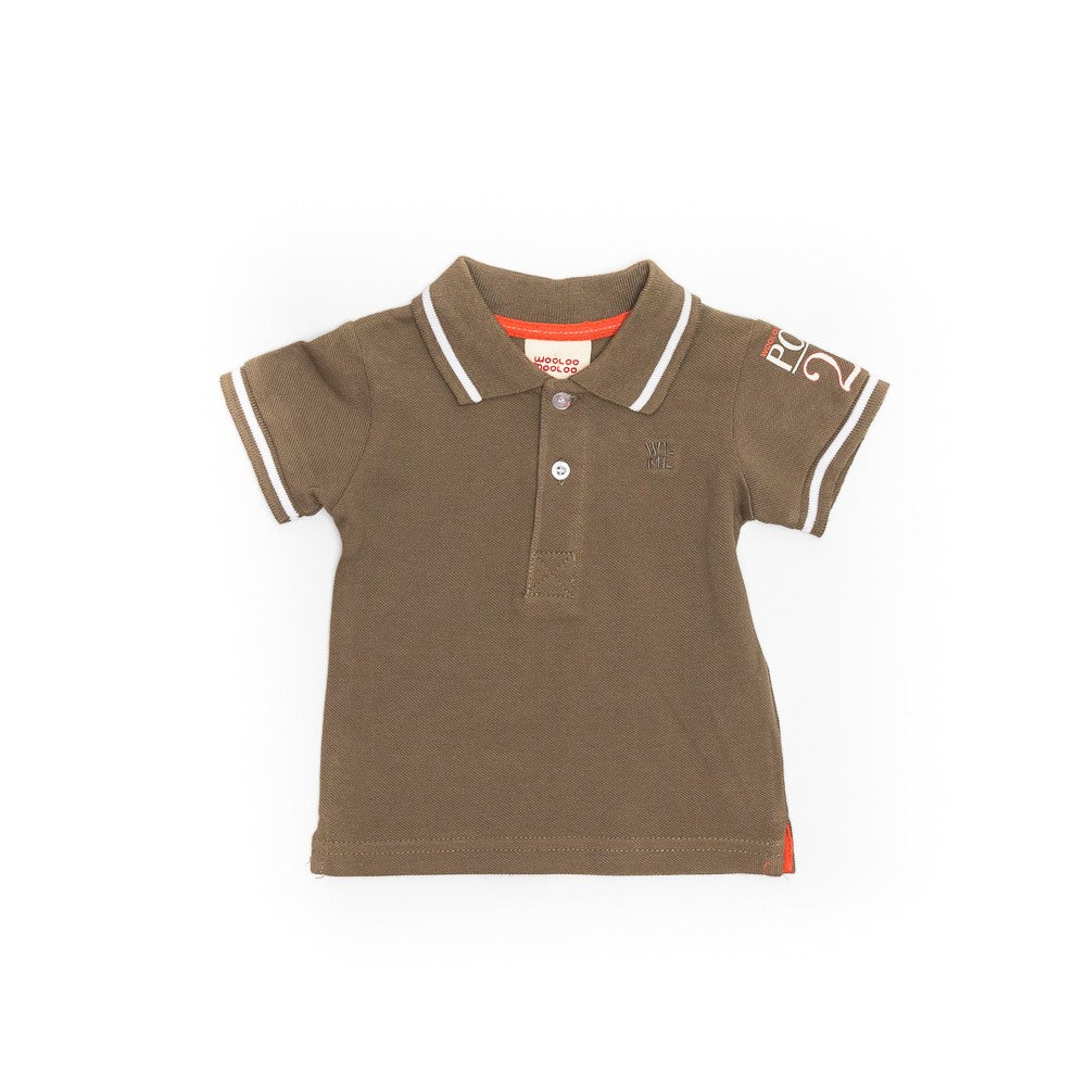 Tricou tip polo copii, Wooloo Mooloo, kaki, 52130-3 - 4Kids Romania