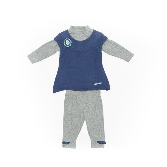 Colanti cu bluza si vestuta, Bambilina, gri, 47615 - 4Kids Romania