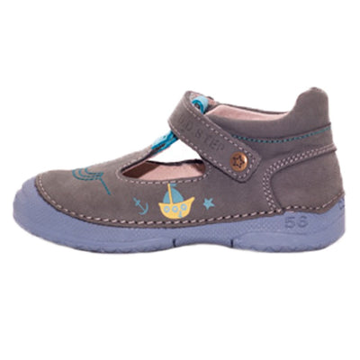 Pantofiori cu scai decupati, D.D.step, flexibili, gri, 038-245A - 4Kids Romania