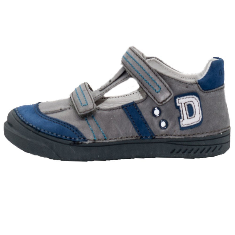 Pantofi din piele decupati, D.D.step, albastri, 040-414 - 4Kids Romania