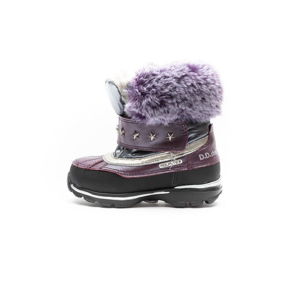 Apres ski cu blanita, D.D.step, Waterproof, mov, F651-121A - 4Kids Romania