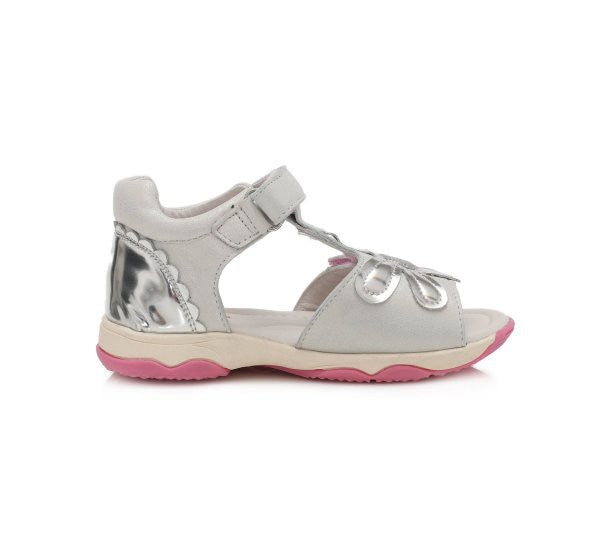 Sandalute Fetite, D.D.step, Model Floare, Inchise la Spate, Argintii, AC64-311A