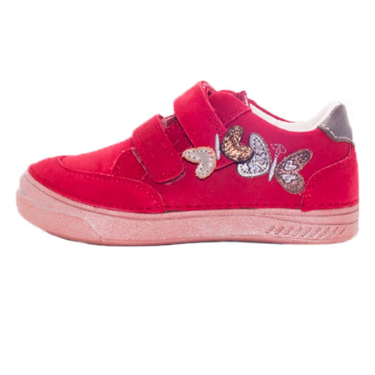 Pantofi din piele intoarsa, Butterflies, roz, 040-404A - 4Kids Romania