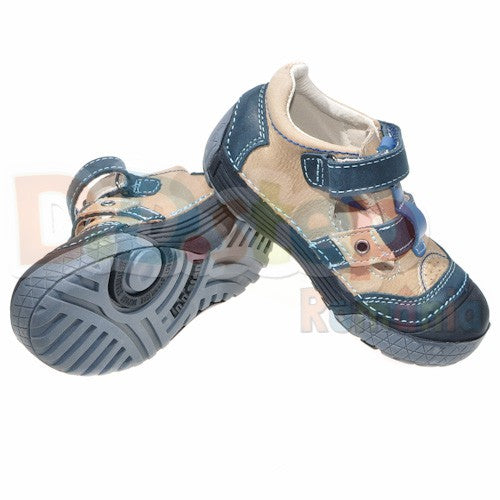 Pantofi decupati din piele, D.D.step, bleumarin, 022-34A - 4Kids Romania