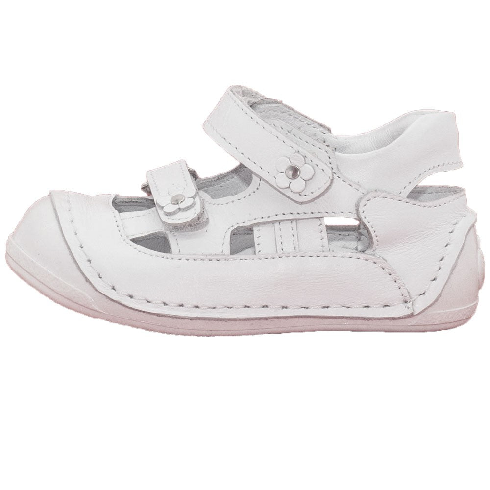 Pantofiori cu prindere scai, 4Kids, balerini, albi, 039 - 4Kids Romania