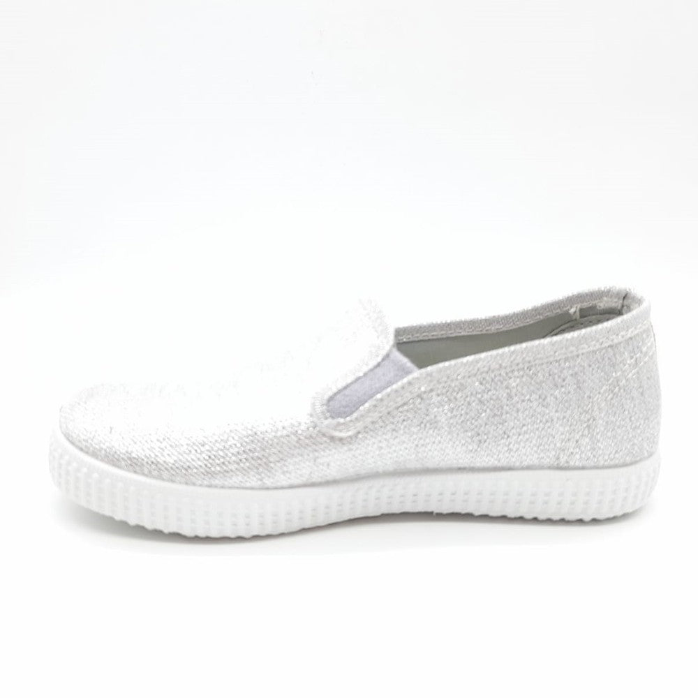 Tenisi Slip-On Fetite, Cienta, Parfumati, Flexibili, Argintii, 57013 - 4Kids Romania