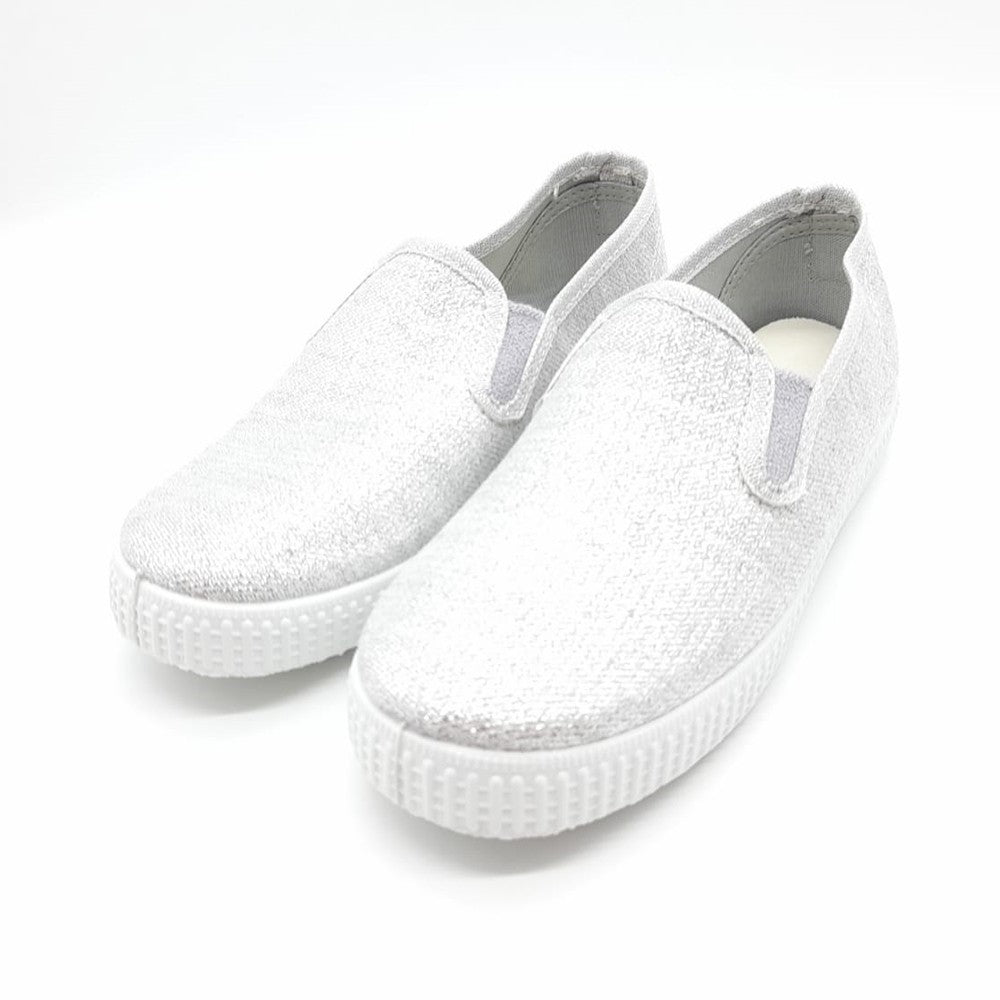 Tenisi Slip-On Fetite, Cienta, Parfumati, Flexibili, Argintii, 57013 - 4Kids Romania