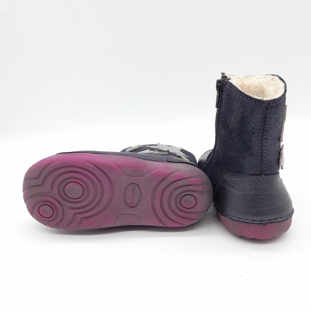 Cizmulite din piele fete, D.D.step, Stars, bleumarin, 015-186