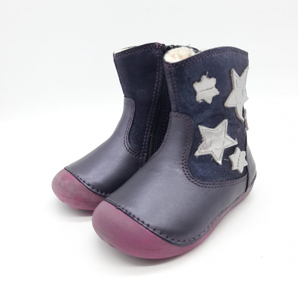 Cizmulite din piele fete, D.D.step, Stars, bleumarin, 015-186