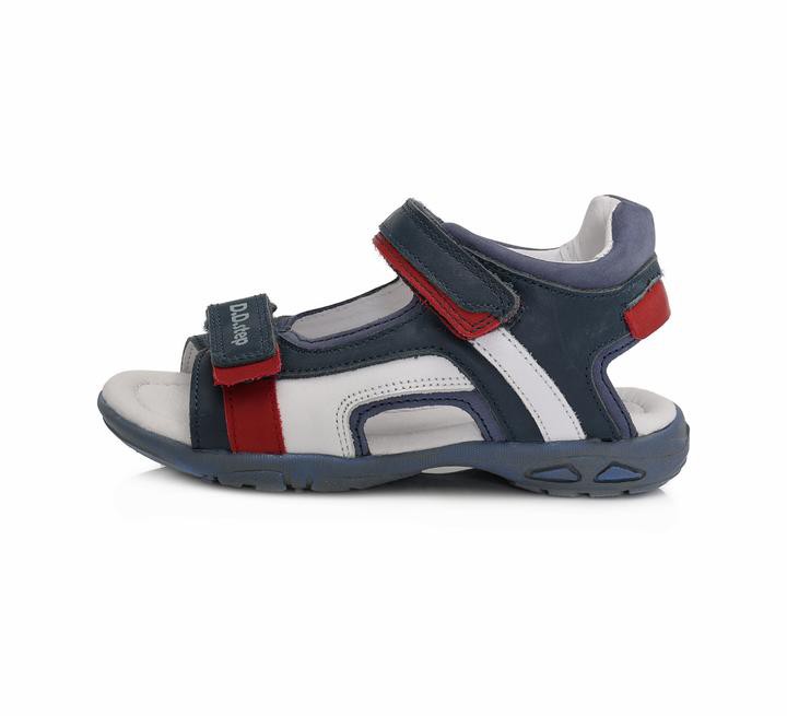 Sandale Baietei, D.D.step, din Piele, cu Scai, Bleumarin, AC290-434 - 4Kids Romania