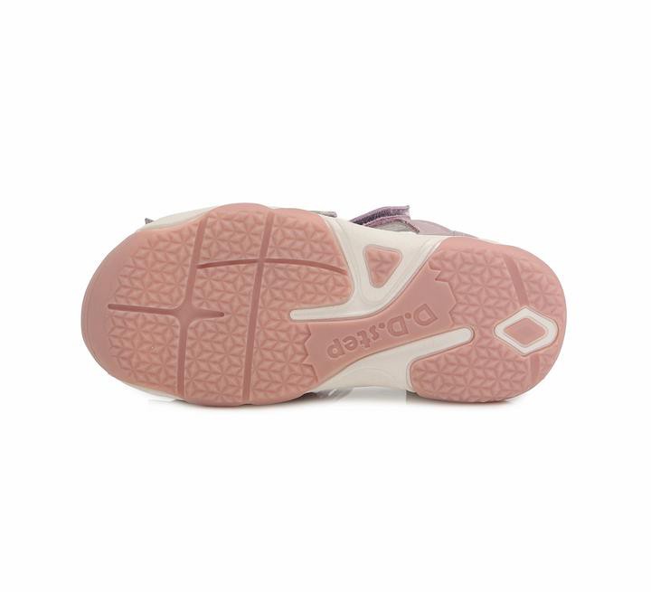 Sandale din Piele, D.D.step, pentru Copii, Ghiocel, Usoare, Mov, AC64-696B - 4Kids Romania