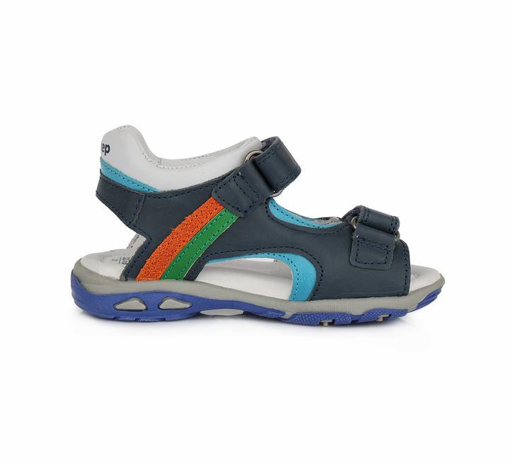 Sandale din Piele Baieti, D.D.step, Bone, Talpa Flexibila, Bleumarin, AC290-833 - 4Kids Romania